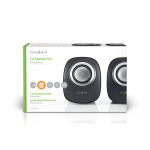 Nedis PC Speaker | 2.0 | 12 W | 3.5 mm Male | USB Powered | Volume control Nedis PC Speaker | 2.0 | 12 W | 3.5 mm Male | USB Powered | Volume control