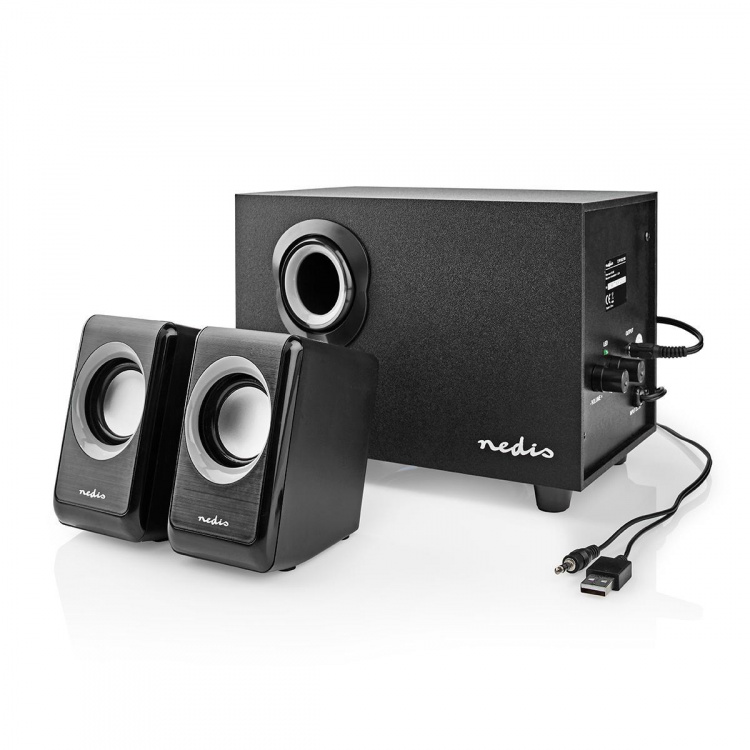Nedis PC Speaker | 2.1 | 33 W | 3.5 mm Male | USB Powered | Volume control Nedis PC Speaker | 2.1 | 33 W | 3.5 mm Male | USB Powered | Volume control