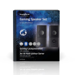 Nedis Gaming Speaker | Speaker channels: 2.0 | USB Powered | 3.5 mm Male | 18 W | Without Lighting | Volume control | Audio / video / data connections output: 1x 3.5 mm Audio Out