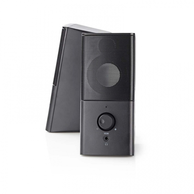Nedis Gaming Speaker | Speaker channels: 2.0 | USB Powered | 3.5 mm Male | 18 W | Without Lighting | Volume control | Audio / video / data connections output: 1x 3.5 mm Audio Out