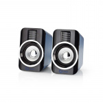 Nedis Gaming Speaker | Speaker channels: 2.0 | USB Powered | 3.5 mm Male | 30 W | RGB | Volume control