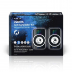 Nedis Gaming Speaker | Speaker channels: 2.0 | USB Powered | 3.5 mm Male | 30 W | RGB | Volume control