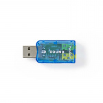 Nedis Sound Card | 5.1 | USB 2.0 | Microphone connection: 1x 3.5 mm | Headset connection: 3.5 mm Male