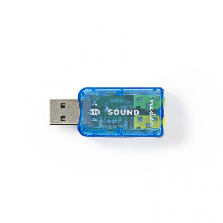 Nedis Sound Card | 5.1 | USB 2.0 | Microphone connection: 1x 3.5 mm | Headset connection: 3.5 mm Male
