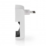 Nedis NiMH Battery Charger AA / AAA | 1.2 V DC | Trickle charging | Type C (CEE 7/16) | Battery type: AA / AAA | Black / White Nedis NiMH Battery Charger AA / AAA | 1.2 V DC | Trickle charging | Type C (CEE 7/16) | Battery type: AA / AAA | Black / White