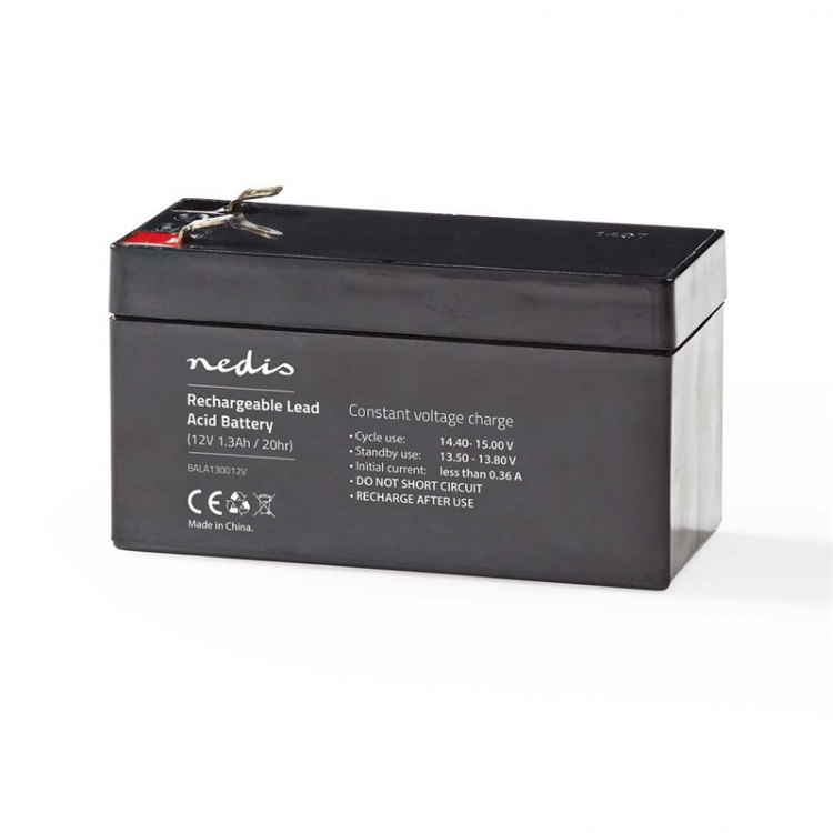 Nedis Battery | Lead-Acid | Rechargeable | 12 V | 1300 mAh