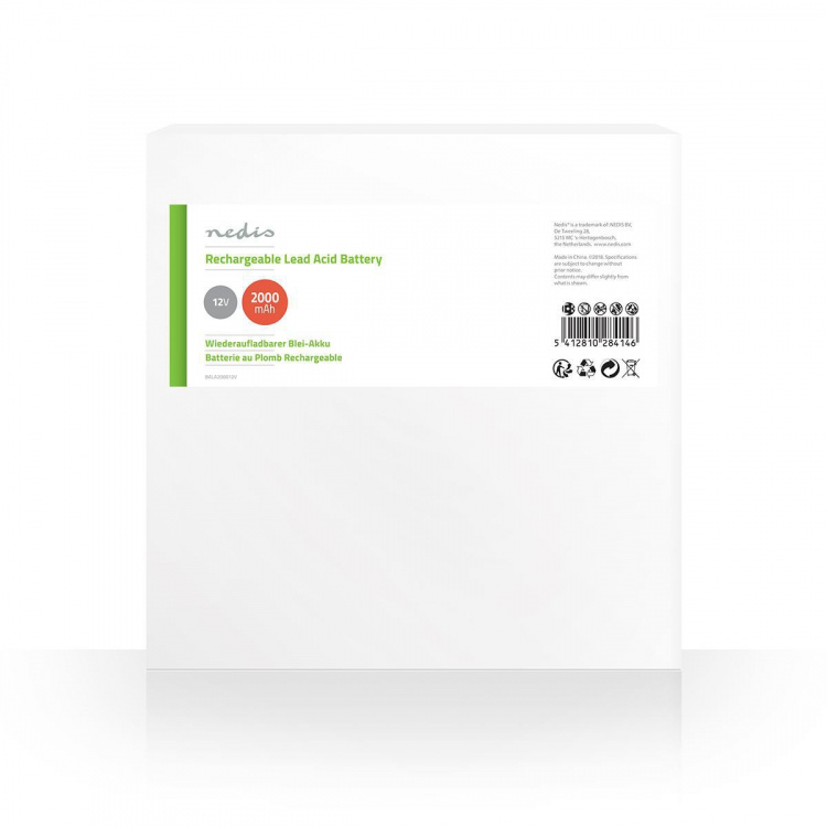 Nedis Battery | Lead-Acid | Rechargeable | 12 V | 2000 mAh Nedis Battery | Lead-Acid | Rechargeable | 12 V | 2000 mAh