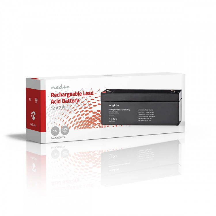 Nedis Battery | Lead-Acid | Rechargeable | 12 V | 2000 mAh Nedis Battery | Lead-Acid | Rechargeable | 12 V | 2000 mAh