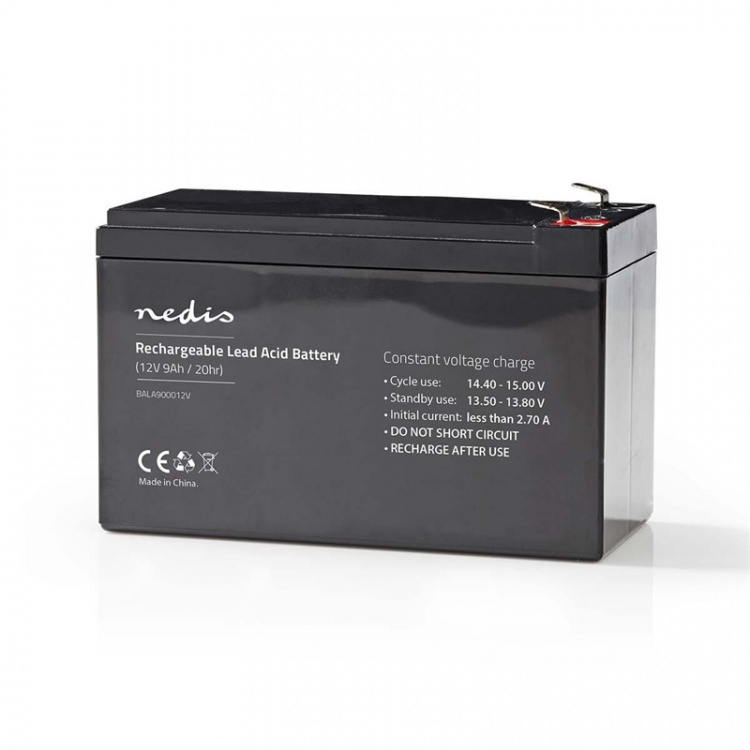 Nedis Battery | Lead-Acid | Rechargeable | 12 V | 9000 mAh