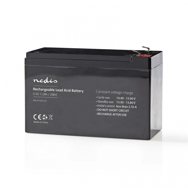 Nedis Battery | Lead-Acid | Rechargeable | 12 V | 7200 mAh