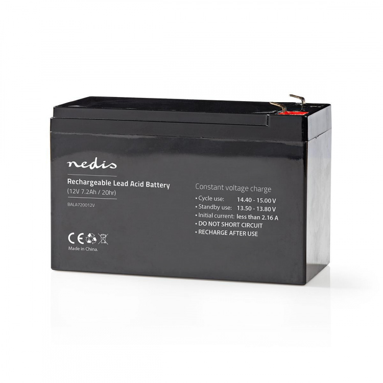 Nedis Battery | Lead-Acid | Rechargeable | 12 V | 7200 mAh
