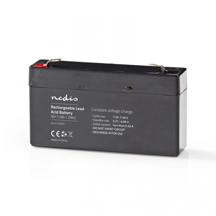 Nedis Battery | Lead-Acid | Rechargeable | 6 V | 1200 mAh Nedis Battery | Lead-Acid | Rechargeable | 6 V | 1200 mAh