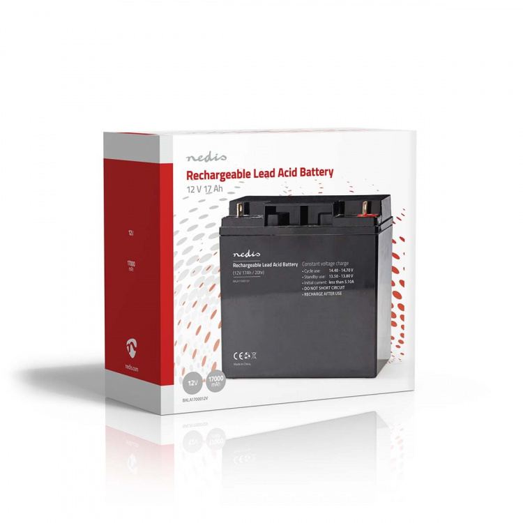 Nedis Battery | Lead-Acid | Rechargeable | 12 V | 17000 mAh Nedis Battery | Lead-Acid | Rechargeable | 12 V | 17000 mAh