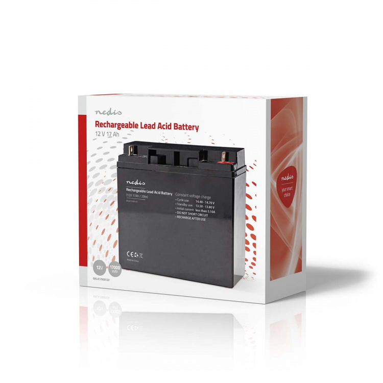 Nedis Battery | Lead-Acid | Rechargeable | 12 V | 17000 mAh Nedis Battery | Lead-Acid | Rechargeable | 12 V | 17000 mAh
