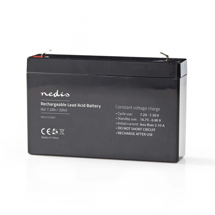 Nedis Battery | Lead-Acid | Rechargeable | 6 V | 7200 mAh