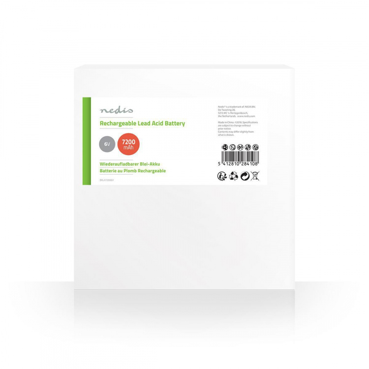 Nedis Battery | Lead-Acid | Rechargeable | 6 V | 7200 mAh