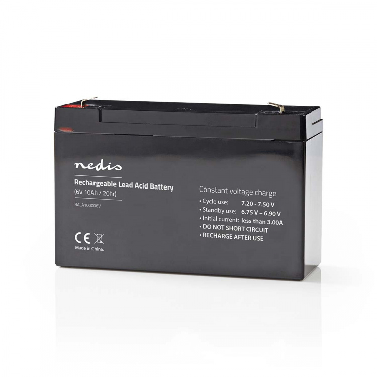 Nedis Battery | Lead-Acid | Rechargeable | 6 V | 10000 mAh
