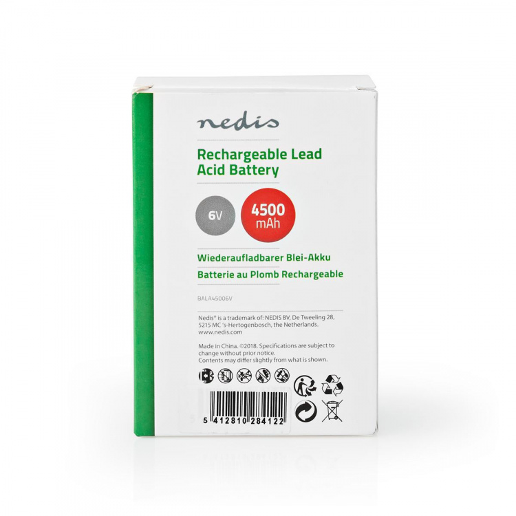 Nedis Battery | Lead-Acid | Rechargeable | 6 V | 4500 mAh