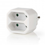 Nedis Power Socket Splitter | Type F (CEE 7/7) | 250 V AC 50 Hz | Type C (CEE 7/16) | 250 V AC 50/60 Hz | 2.5 A | 1100 W | White Nedis Power Socket Splitter | Type F (CEE 7/7) | 250 V AC 50 Hz | Type C (CEE 7/16) | 250 V AC 50/60 Hz | 2.5 A | 1100 W | White