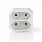 Nedis Power Socket Splitter | Type F (CEE 7/7) | 250 V AC 50 Hz | Type C (CEE 7/16) | 250 V AC 50/60 Hz | 2.5 A | 1100 W | White Nedis Power Socket Splitter | Type F (CEE 7/7) | 250 V AC 50 Hz | Type C (CEE 7/16) | 250 V AC 50/60 Hz | 2.5 A | 1100 W | White