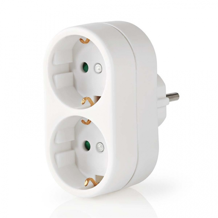 Nedis Power Socket Splitter | Type F (CEE 7/7) | 250 V AC 50 Hz | Type F (CEE 7/7) | 250 V AC 50/60 Hz | 16.0 A | 3500 W | White