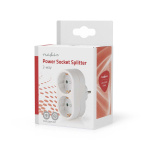 Nedis Power Socket Splitter | Type F (CEE 7/7) | 250 V AC 50 Hz | Type F (CEE 7/7) | 250 V AC 50/60 Hz | 16.0 A | 3500 W | White