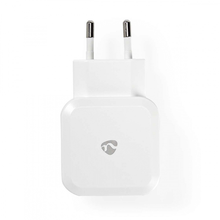 Nedis Wall Charger | Quick charge feature | 2x 2.4 A | Number of outputs: 2 | 2x USB-A | No Cable Included | Single Voltage Output | White