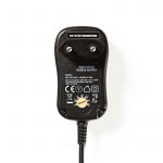 Nedis Universal AC Power Adapter | 12 W | 3 - 12 V DC | 1.80 m | 2.0 A | 6 plug(s) | Black Nedis Universal AC Power Adapter | 12 W | 3 - 12 V DC | 1.80 m | 2.0 A | 6 plug(s) | Black
