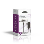 Nedis Universal AC Power Adapter | 24 W | 9 - 24 V DC | 1.80 m | 1.0 - 1.5 A | 6 plug(s) | Black Nedis Universal AC Power Adapter | 24 W | 9 - 24 V DC | 1.80 m | 1.0 - 1.5 A | 6 plug(s) | Black
