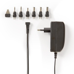 Nedis Universal AC Power Adapter | 24 W | 9 - 24 V DC | 1.80 m | 1.0 - 1.5 A | 6 plug(s) | Black Nedis Universal AC Power Adapter | 24 W | 9 - 24 V DC | 1.80 m | 1.0 - 1.5 A | 6 plug(s) | Black