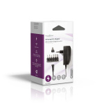 Nedis Universal AC Power Adapter | 27 W | 3 - 12 V DC | 1.80 m | 2.25 A | 6 plug(s) | Black Nedis Universal AC Power Adapter | 27 W | 3 - 12 V DC | 1.80 m | 2.25 A | 6 plug(s) | Black