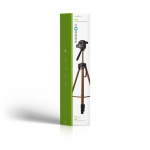 Nedis Tripod | Maximum load capacity: 4.0 kg | Minimum working height: 64.0 cm | Maximum working height: 161.0 cm | 2 Segments | Pan & Tilt | Travel bag included | ABS / Aluminium | Black / Bronze