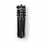 Nedis Tripod | Maximum load capacity: 3.0 kg | Minimum working height: 17.5 cm | Maximum working height: 145.0 cm | 3 Segments | Ball Head | Travel bag included | Reversible center column | ABS / Aluminium | Black