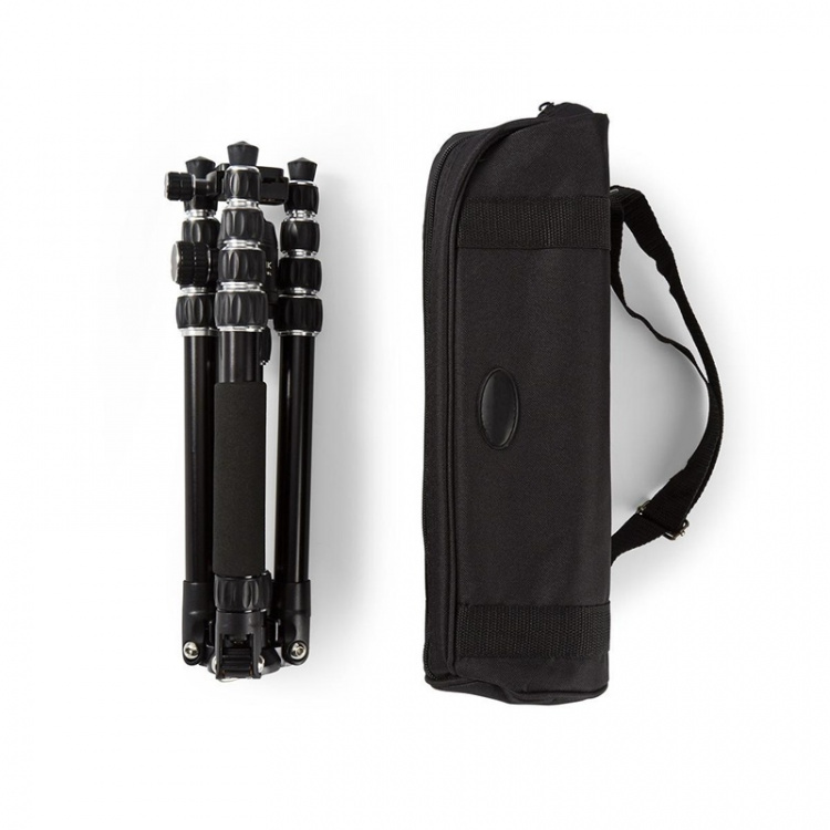 Nedis Tripod | Maximum load capacity: 3.0 kg | Minimum working height: 17.5 cm | Maximum working height: 145.0 cm | 3 Segments | Ball Head | Travel bag included | Reversible center column | ABS / Aluminium | Black Nedis Tripod | Maximum load capacity: 3.0 kg | Minimum working height: 17.5 cm | Maximum working height: 145.0 cm | 3 Segments | Ball Head | Travel bag included | Reversible center column | ABS / Aluminium | Black