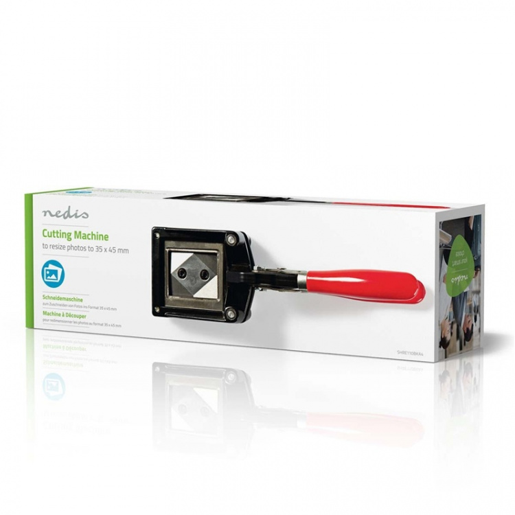 Nedis Passport Photo Cutters | 35 x 45 mm | Metal | Black / Red