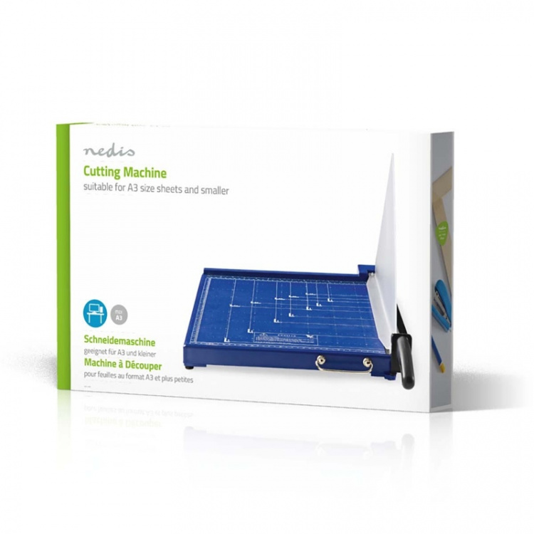 Nedis Paper Cutting Machine | Max. cutting size: 297 x 420 mm | Type of knife: Metal | Metal | Black / Blue