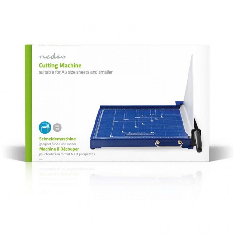 Nedis Paper Cutting Machine | Max. cutting size: 297 x 420 mm | Type of knife: Metal | Metal | Black / Blue