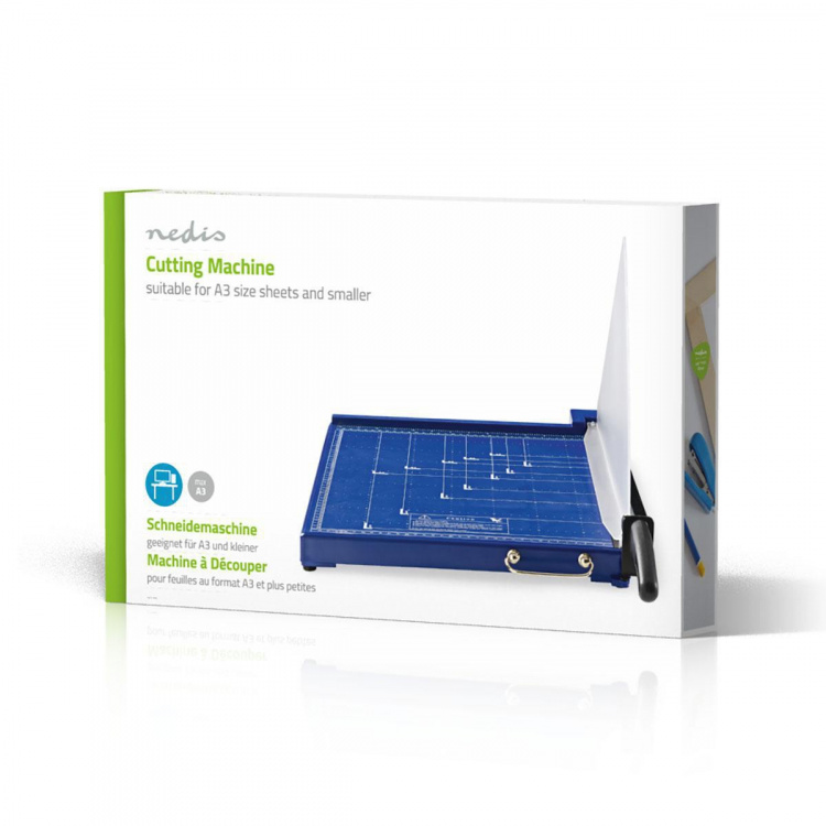 Nedis Paper Cutting Machine | Max. cutting size: 297 x 420 mm | Type of knife: Metal | Metal | Black / Blue
