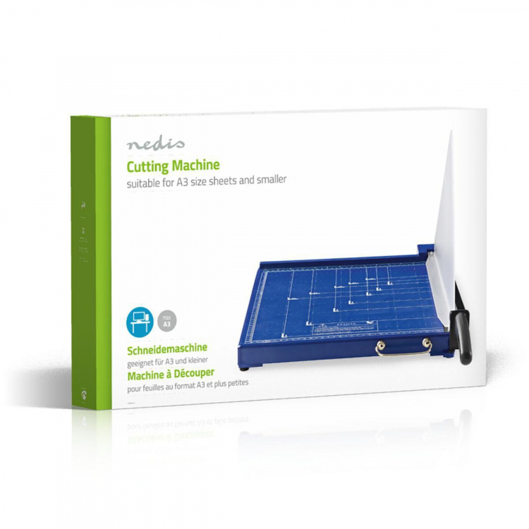 Nedis Paper Cutting Machine | Max. cutting size: 297 x 420 mm | Type of knife: Metal | Metal | Black / Blue