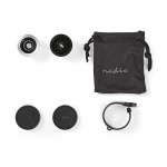 Nedis Camera Lens Kit | Used for: Smartphone / Tablet | 3-in-1 | Lens type: Fish Eye / Macro / Wide Angle | Screw and Plug