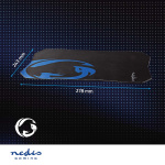 Nedis Gaming Mouse Pad | Microfiber / Rubber | Black