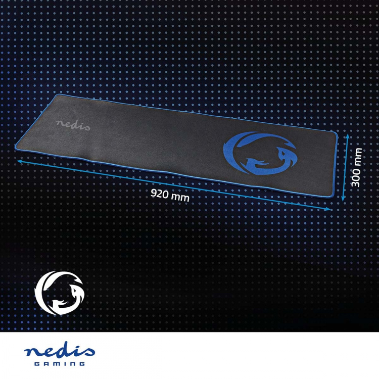 Nedis Gaming Mouse Pad | Microfiber / Rubber | Black