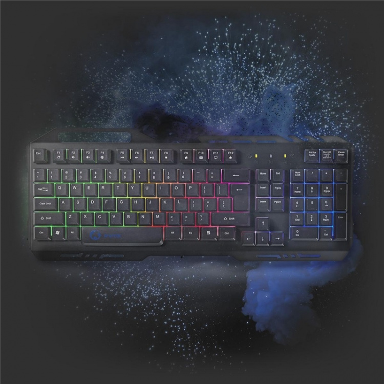 Nedis Wired Gaming Keyboard | USB 2.0 | Membrane Keys | LED | US International | US Layout | USB Powered | Power cable length: 1.50 m | Gaming