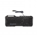 Nedis Wired Gaming Keyboard | USB 2.0 | Membrane Keys | LED | US International | US Layout | USB Powered | Power cable length: 1.50 m | Gaming