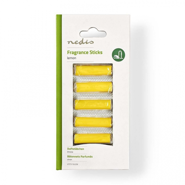 Nedis Vacuum Cleaner Fragrance | Lemon | 5 Refills | Yellow Nedis Vacuum Cleaner Fragrance | Lemon | 5 Refills | Yellow