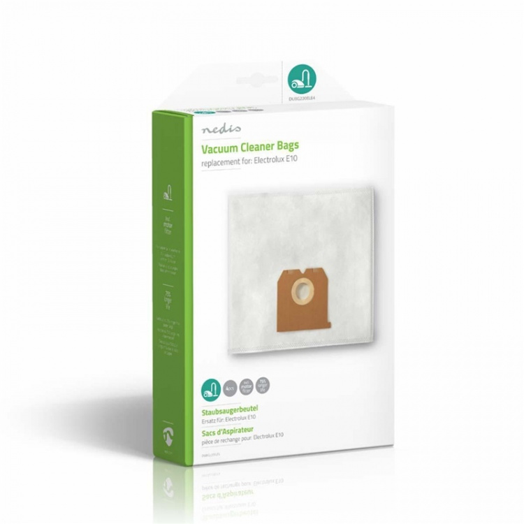 Nedis Vacuum Cleaner Bag | 4 pcs | Synthetic | Most sold for: Electrolux | White