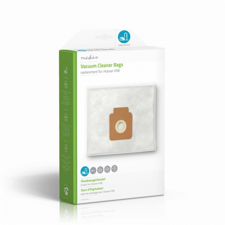 Nedis Vacuum Cleaner Bag | 4 pcs | Synthetic | Most sold for: Hoover H58 | White