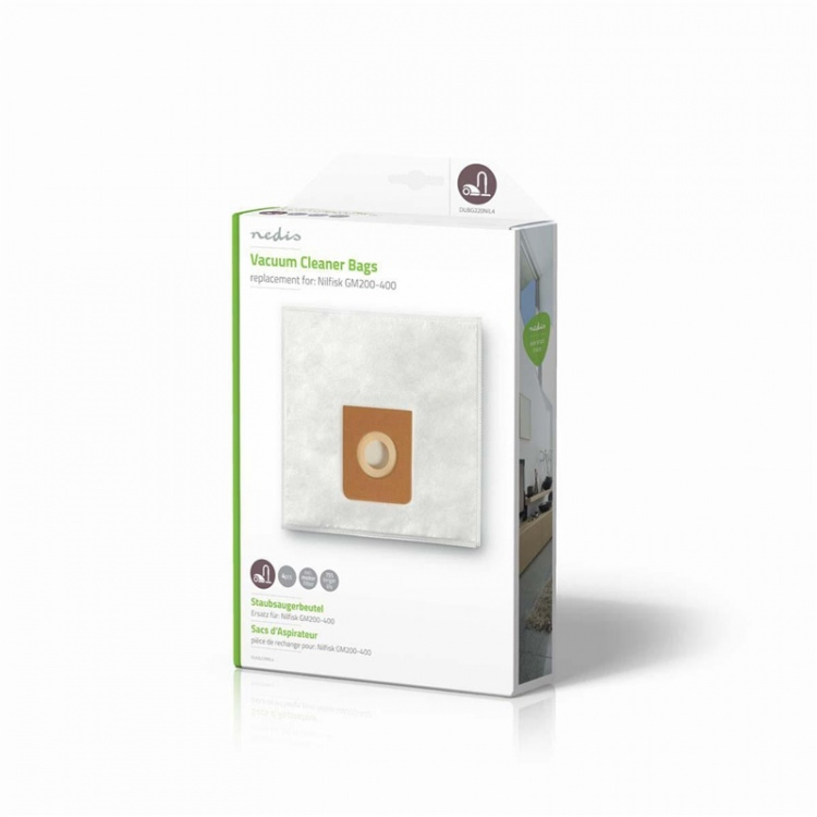 Nedis Vacuum Cleaner Bag | 4 pcs | Synthetic | Most sold for: Nilfisk | White