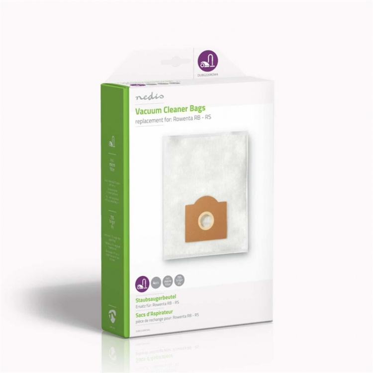 Nedis Vacuum Cleaner Bag | 4 pcs | Synthetic | Most sold for: Rowenta RB - RS | White