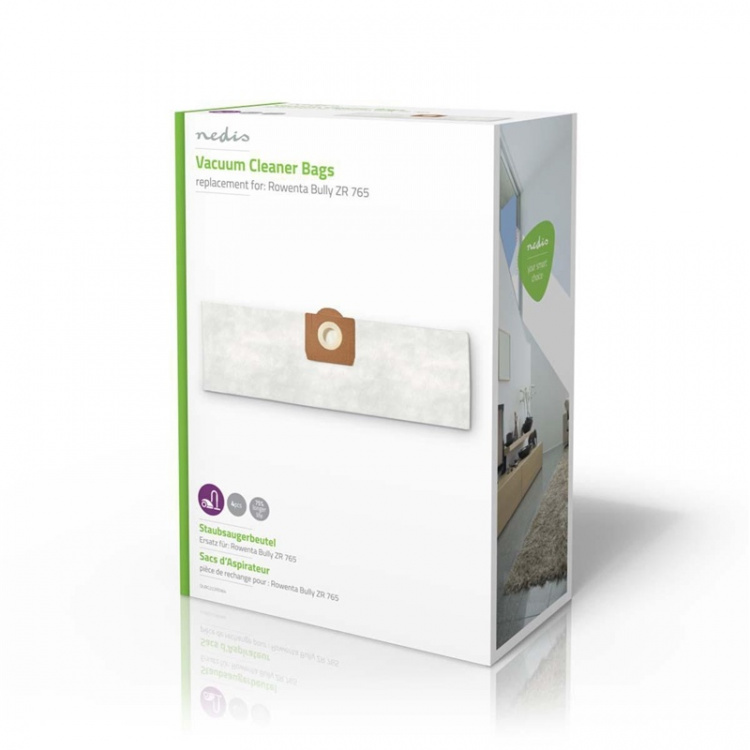 Nedis Vacuum Cleaner Bag | 4 pcs | Synthetic | Most sold for: Rowenta Bully ZR 765 | White